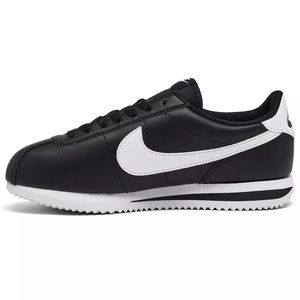 NIKE Cortez Premium Black and White Leather, Sz 8